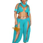 S2341TX Genie of the Lamp turquoise Plus Size costume