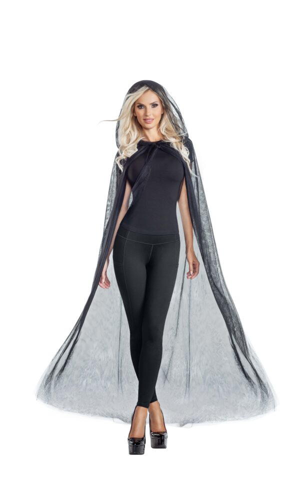 Black Mesh Cape